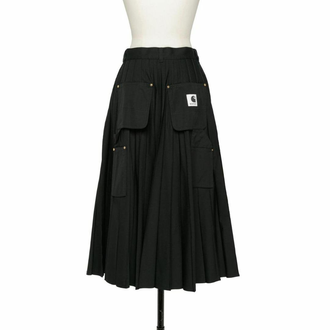 sacai Carhartt WIP Pleated Skirt 黒 0 1