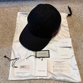 グッチ(Gucci)のGUCCI ベースボールキャップ　ブラック(キャップ)