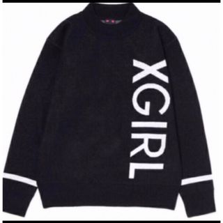 エックスガール(X-girl)の新品 X-GIRL BIG LOGO TOPS ブラック(ニット/セーター)