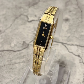 シチズン(CITIZEN)の美品 Citizen シチズン QZ 5421-S18523 ゴールド 腕時計(腕時計)
