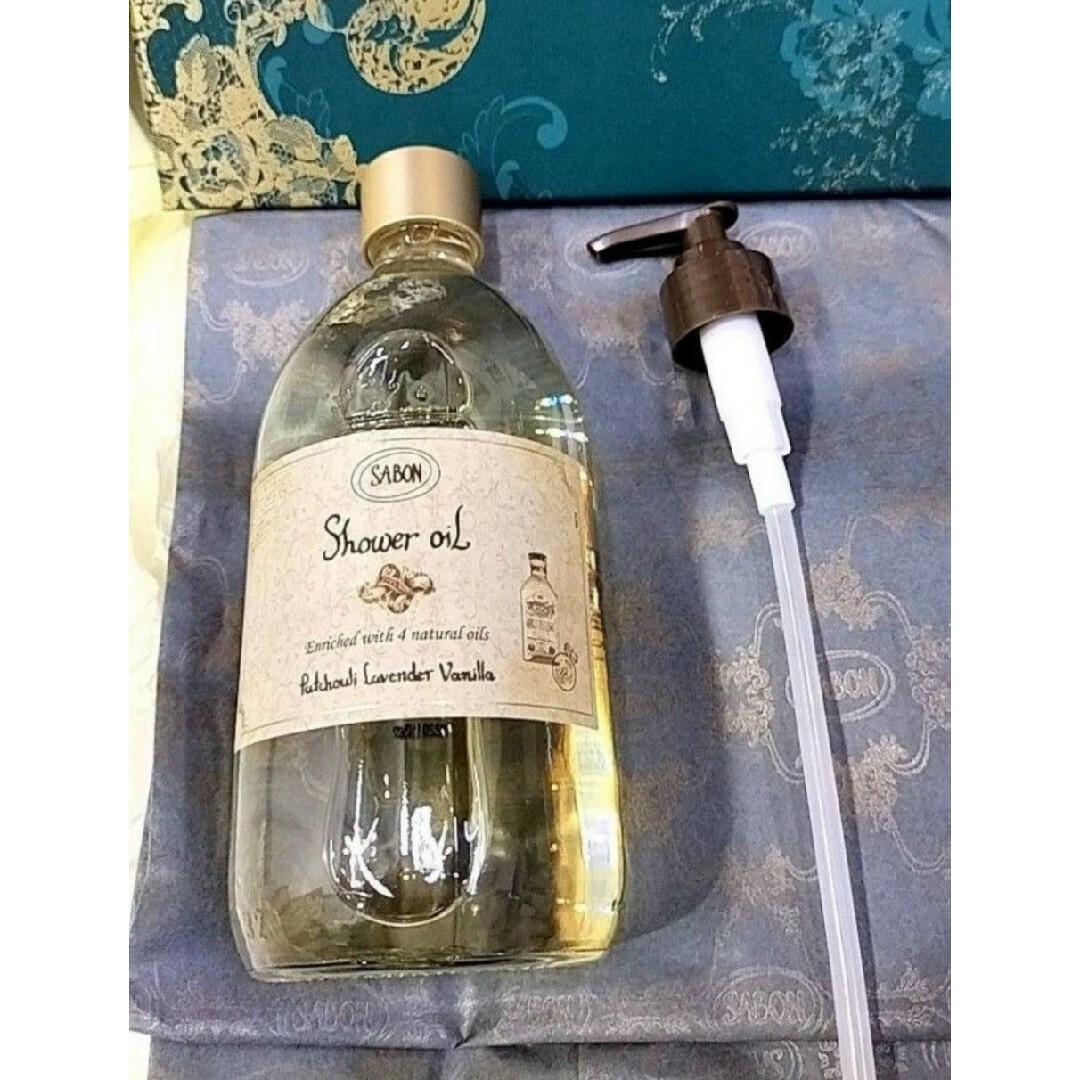 SABON(サボン)のサボン　シャワーオイル パチュリ・ラベンダー・バニラ  500mL コスメ/美容のボディケア(バスグッズ)の商品写真