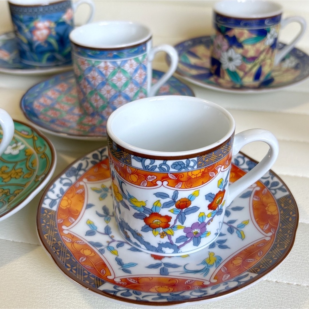 有田焼 林九郎 古伊万里絵変り カップ&ソーサー 5客セット - キッチン/食器 有田焼 林九郎 古伊万里絵変り カップ&ソーサー 5客セット - キッチン/食器