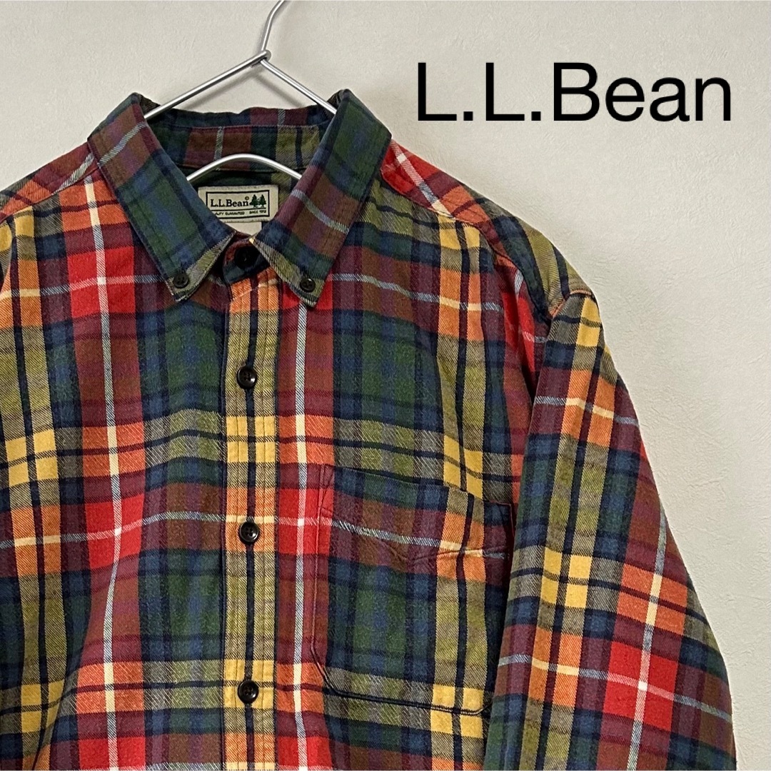 90s L.L.Bean 長袖BDシャツ ネルシャツ チェック
