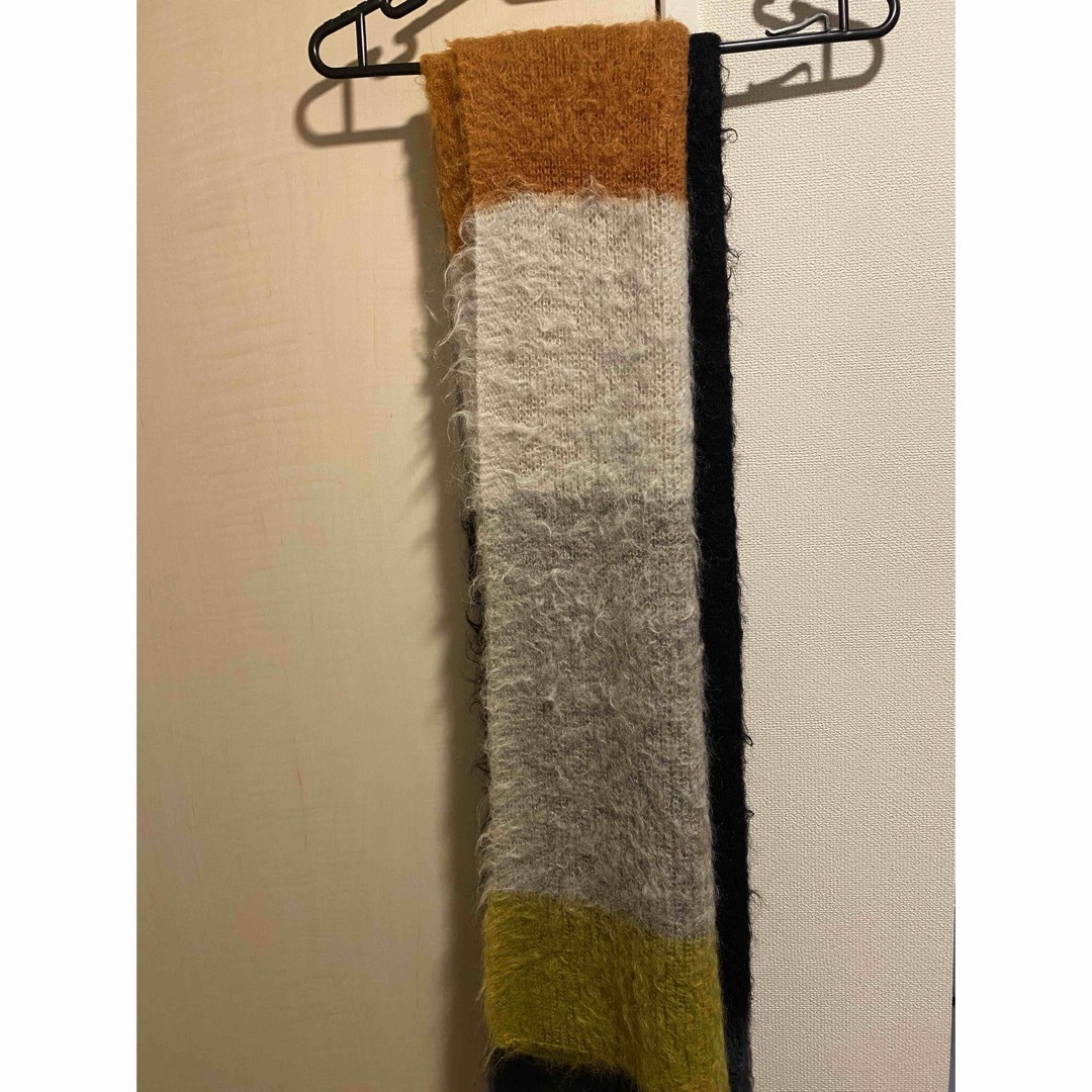 yoke MOHAIR BORDER LONG STOLE 22aw マフラー