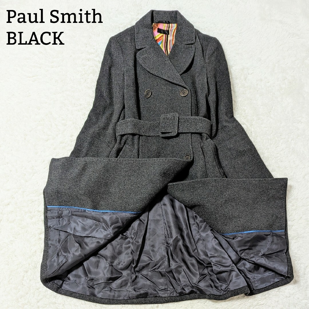 極美品 Paul Smith ポールスミス ピーコート カシミヤ ウール M 黒