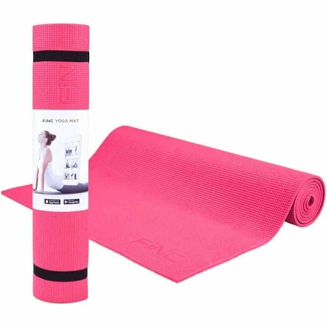 FiNC ヨガマット トレーニングマット クッション性 6mm 軽量 ピンク スポーツ/アウトドアのトレーニング/エクササイズ(ヨガ)の商品写真