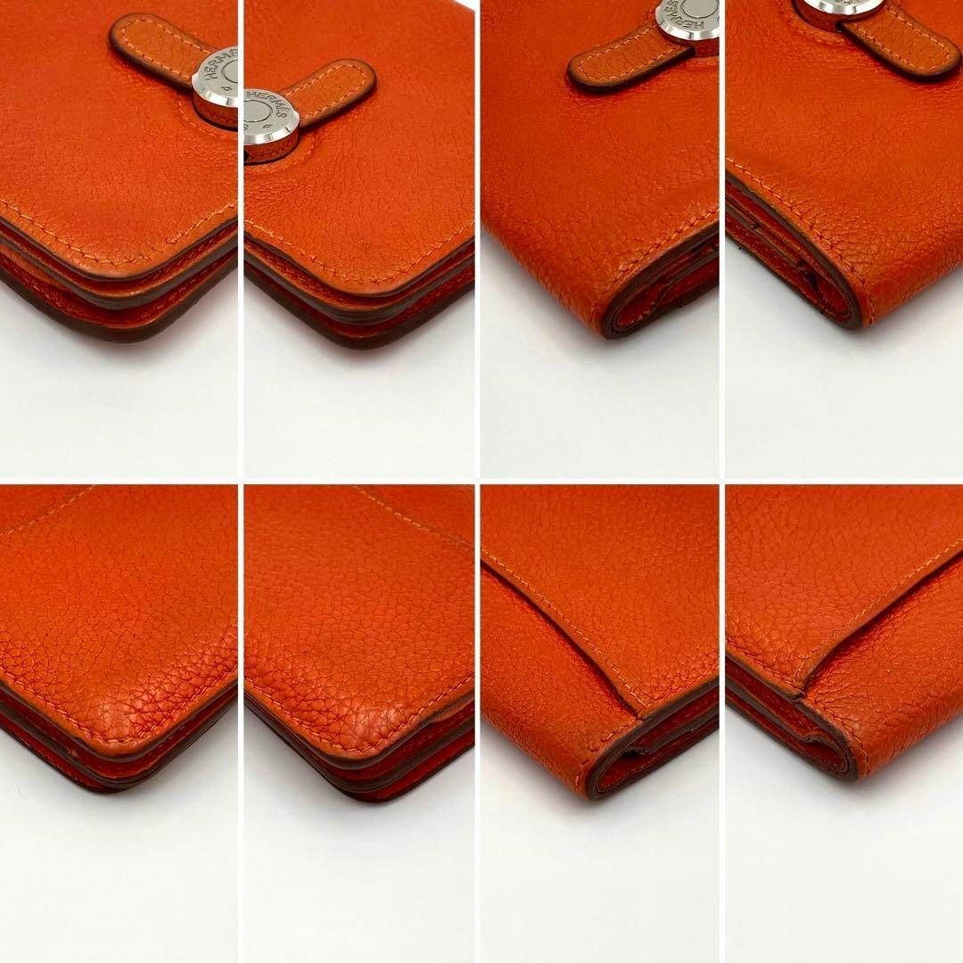 HERMES エルメス　カードケース　ドゴン　オレンジ    SV金具 2