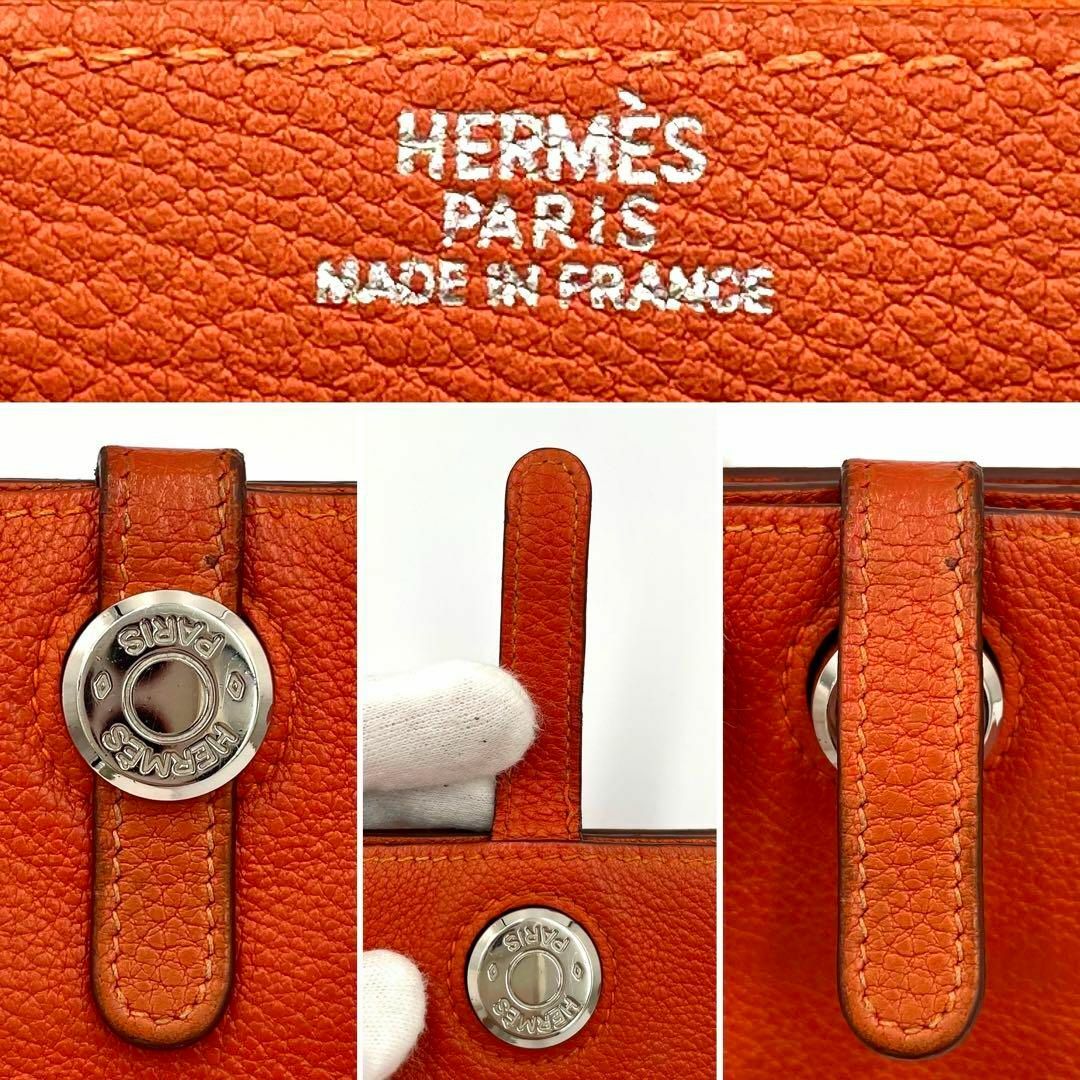 HERMES エルメス　カードケース　ドゴン　オレンジ    SV金具 5