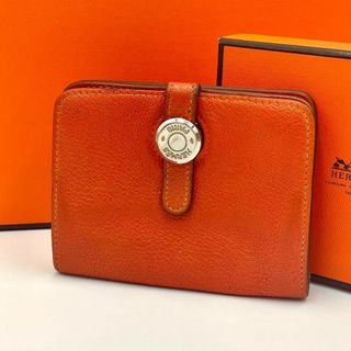 HERMES エルメス　カードケース　ドゴン　オレンジ    SV金具