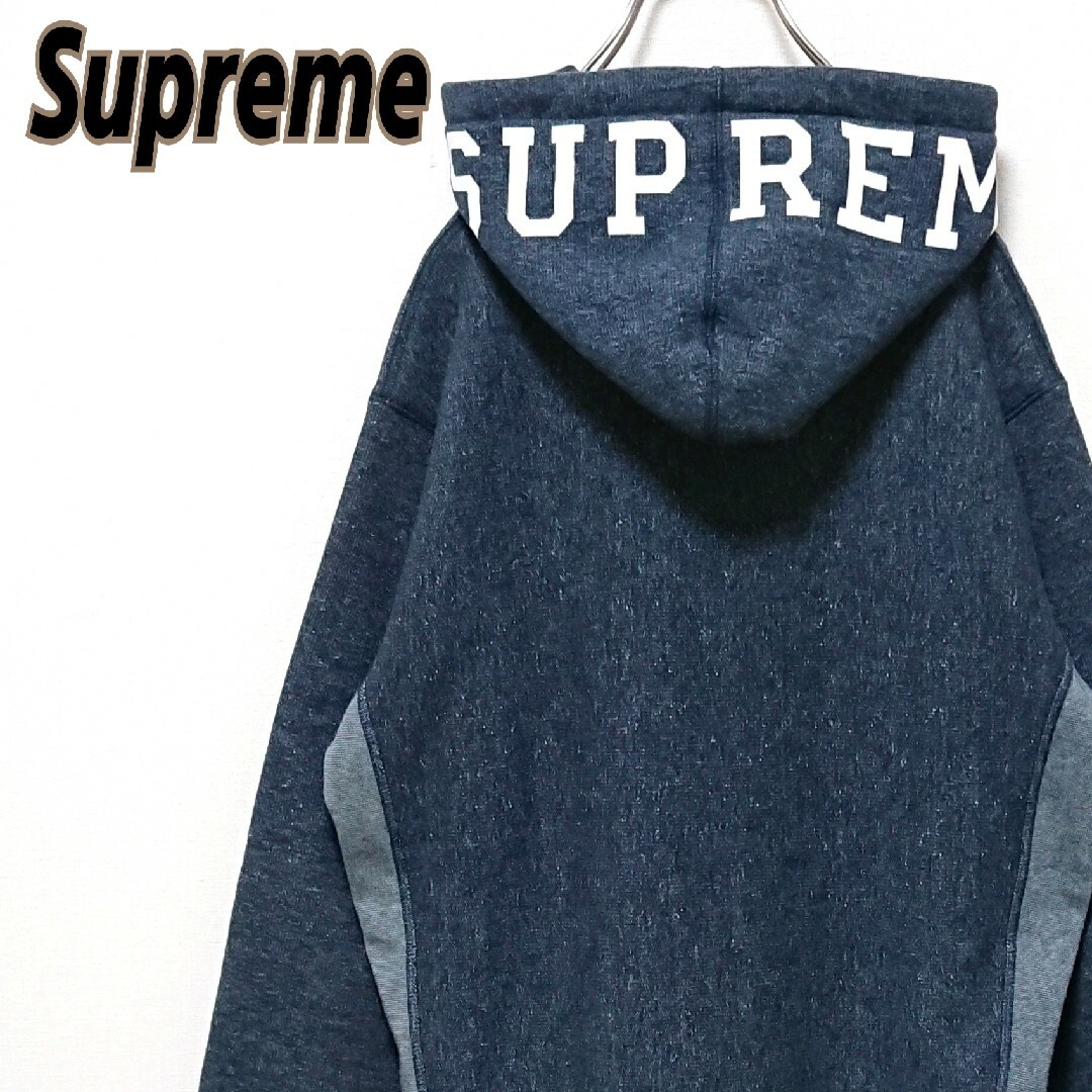 supreme シュプリーム  ブルオーバーパーカー　フードロゴ