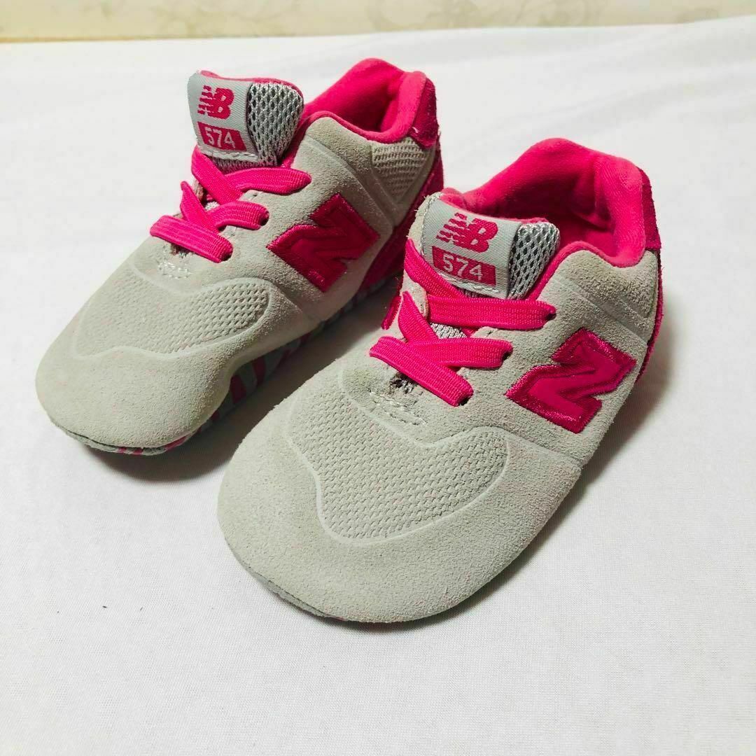 574（New Balance）(ゴーナナヨン)のNew Balance ベビーシューズ 12.5cm ピンク ブランド キッズ/ベビー/マタニティのベビー靴/シューズ(~14cm)(スニーカー)の商品写真