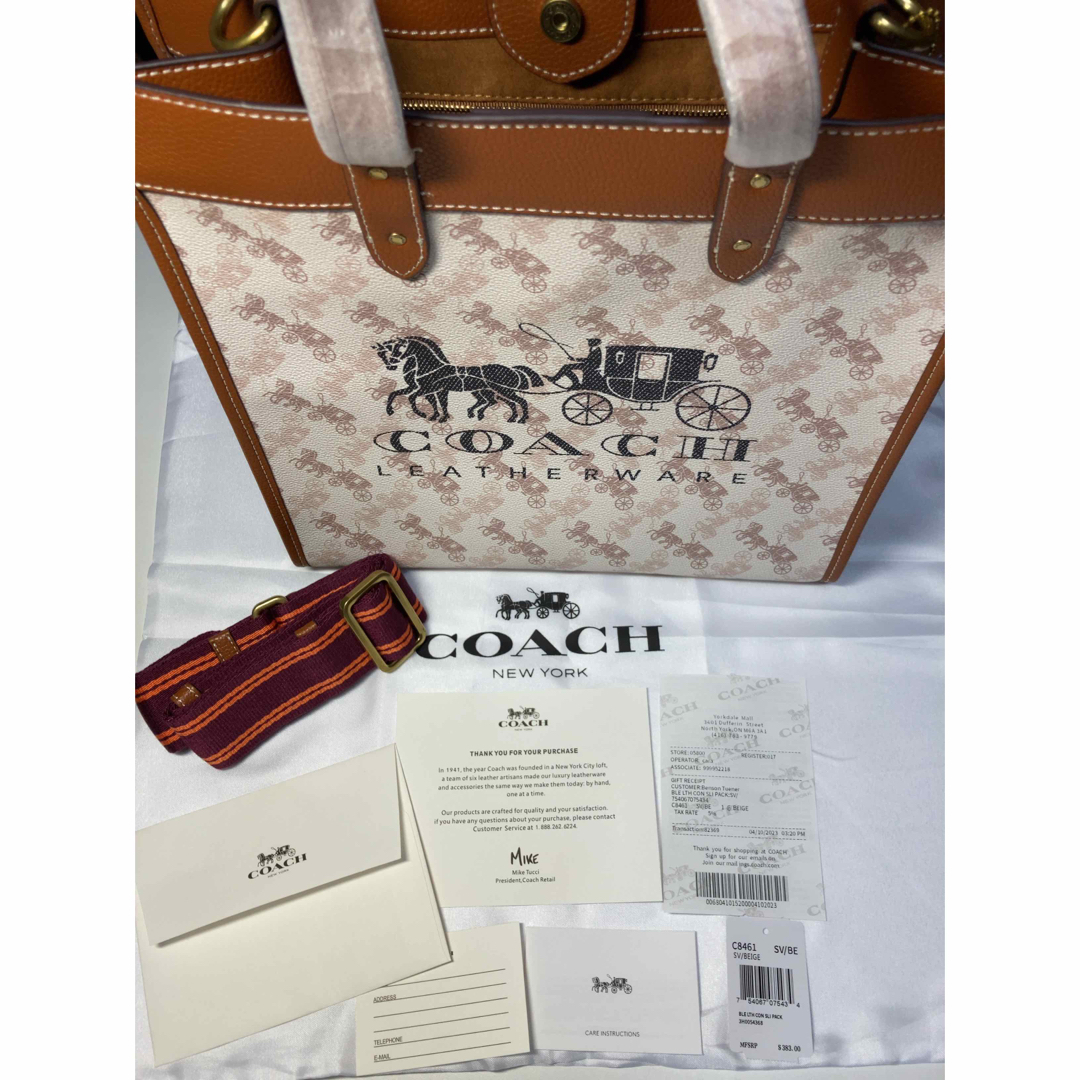 新品　COACH 2WAY トートバッグレア