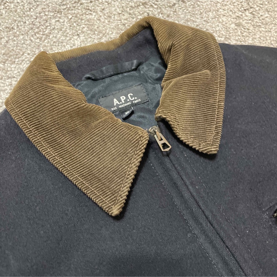 A.P.C. ジップアップブルゾン xsサイズ ネイビー　メンズ　ジャケット