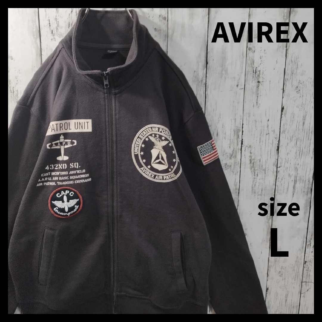 AVIREX - 【AVIREX】ロゴワッペンスウェットトラックジャケット