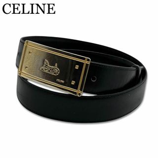 celine - CELINE 馬車 ゴールド×ブラック 高級 ベルト ワンピース ...