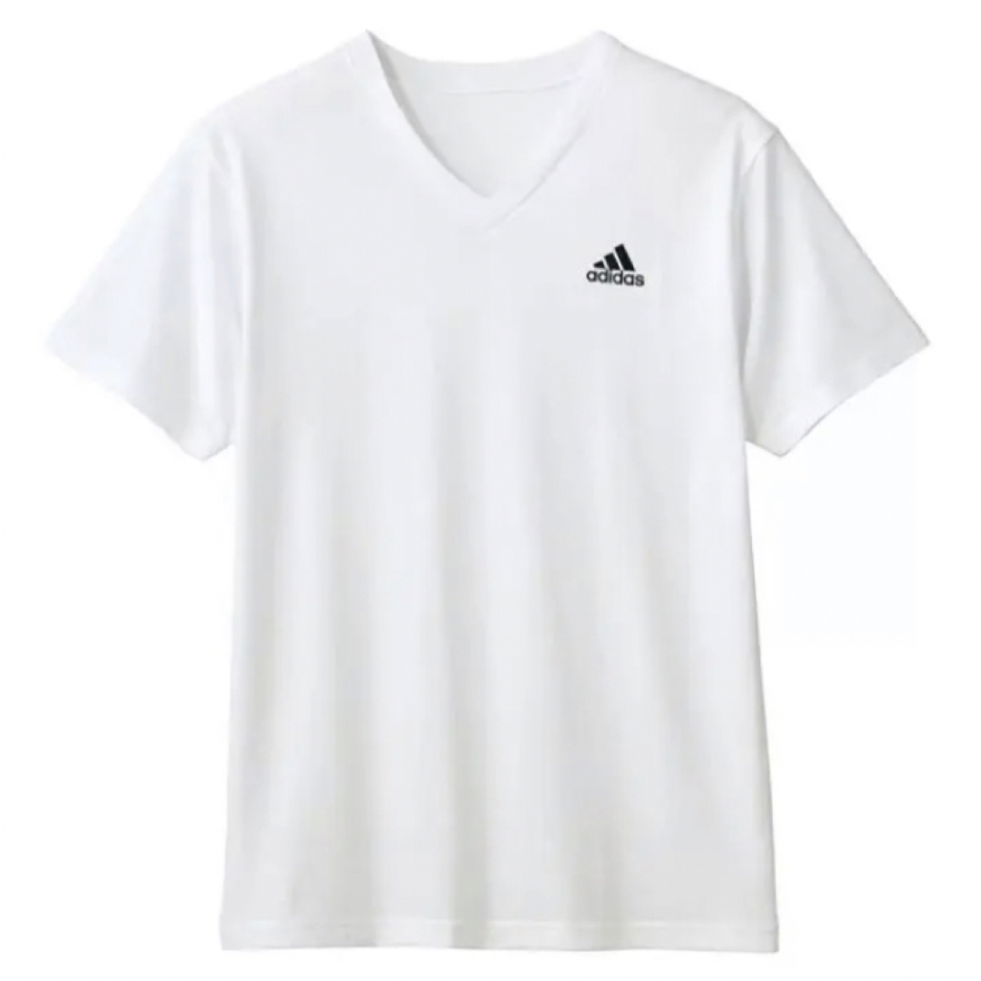 adidas(アディダス)の新品 グンゼ アディダス L メンズ adidas 半袖 白 メンズのトップス(Tシャツ/カットソー(半袖/袖なし))の商品写真
