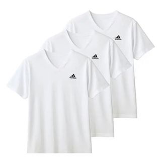 アディダス(adidas)の新品 グンゼ アディダス L メンズ adidas 半袖 白(Tシャツ/カットソー(半袖/袖なし))