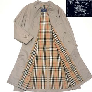 バーバリー(BURBERRY)のバーバリー 裏地 ノバチェック 総柄 バルマカーン ステンカラーロング コート(ステンカラーコート)