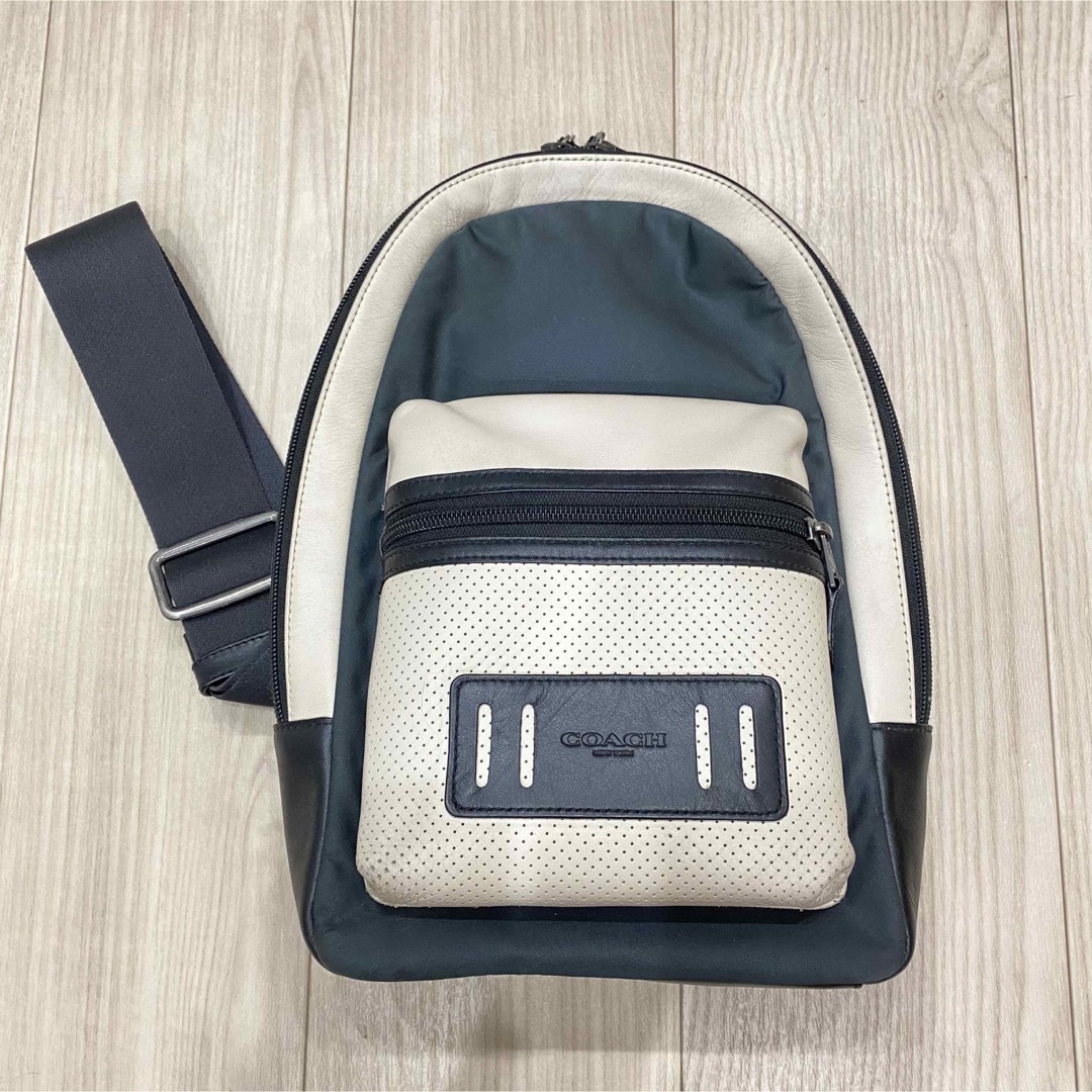 コーチ ボディバッグ COACH レザー ナイロン-