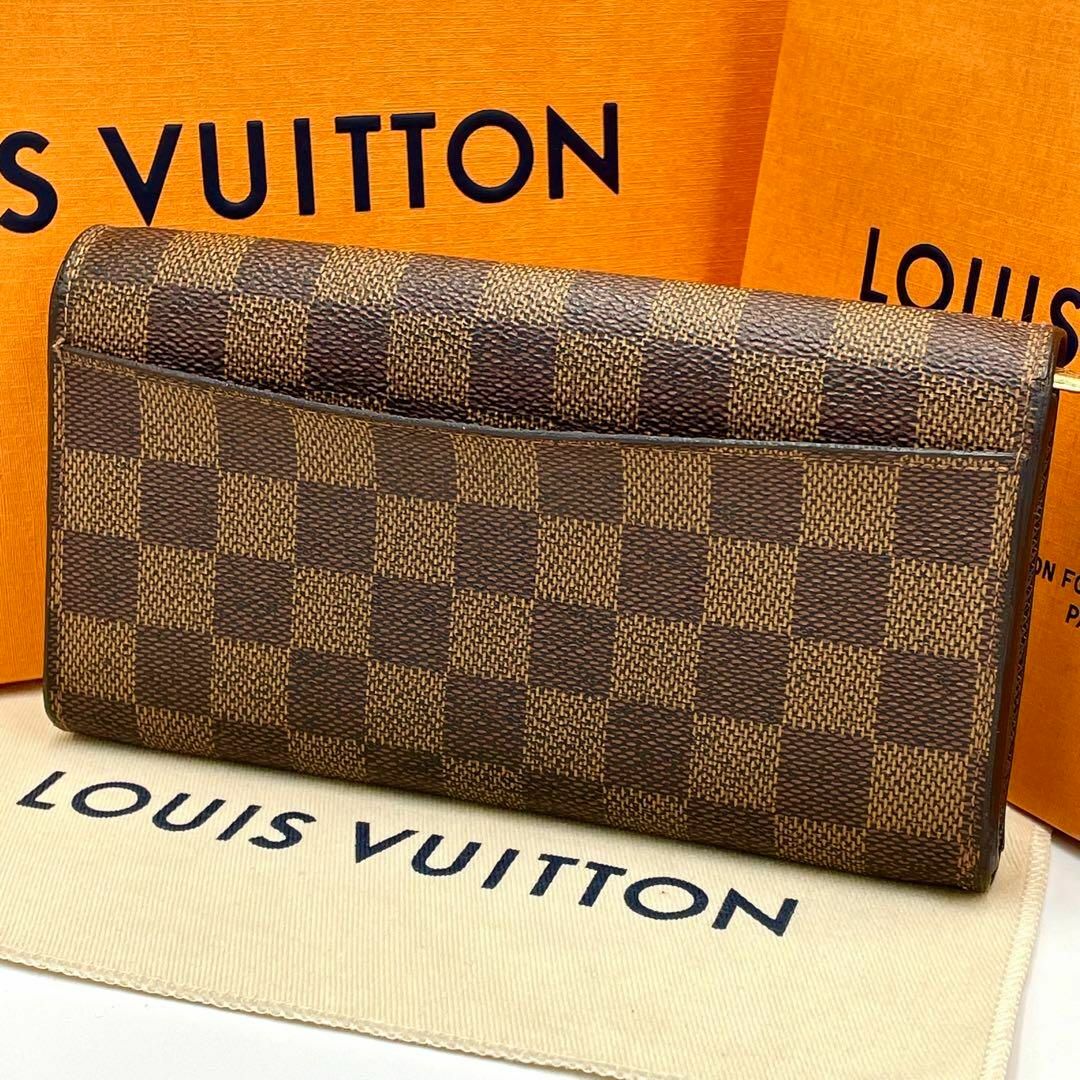 LOUIS VUITTON 長財布　ダミエ　エベヌ　ポルトフォイユ　サラ　新型