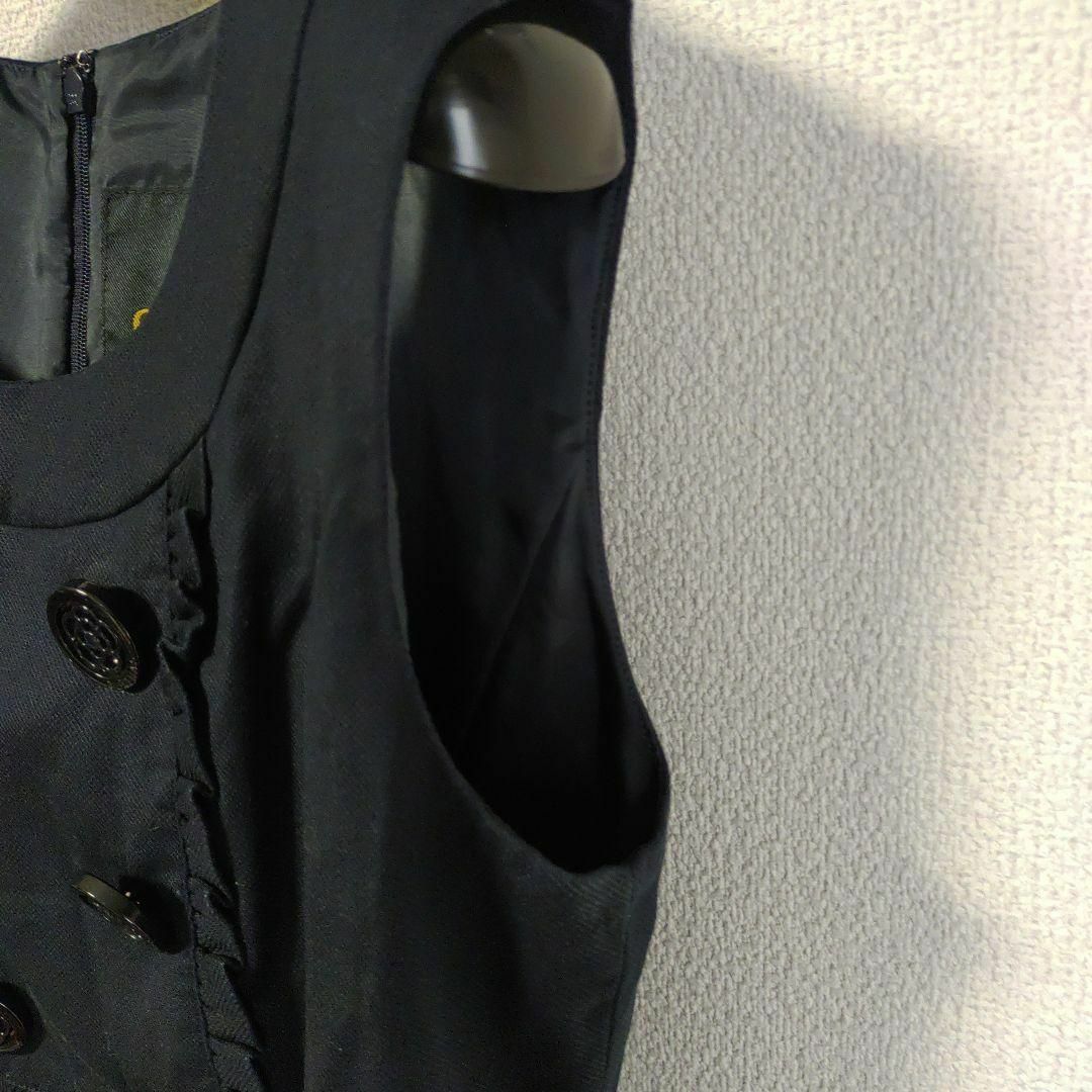 CLATHAS - 1914超美品 クレイサス ロングワンピース 38 紺 フリル 花柄