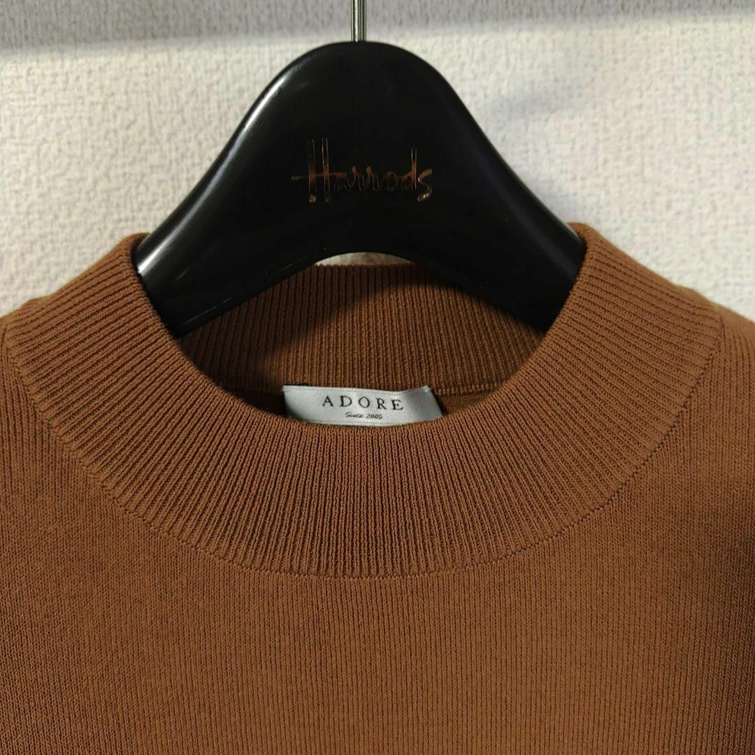 ADORE - 1915超美品 アドーア ニット 38 ハイネック カジュアル 5分袖