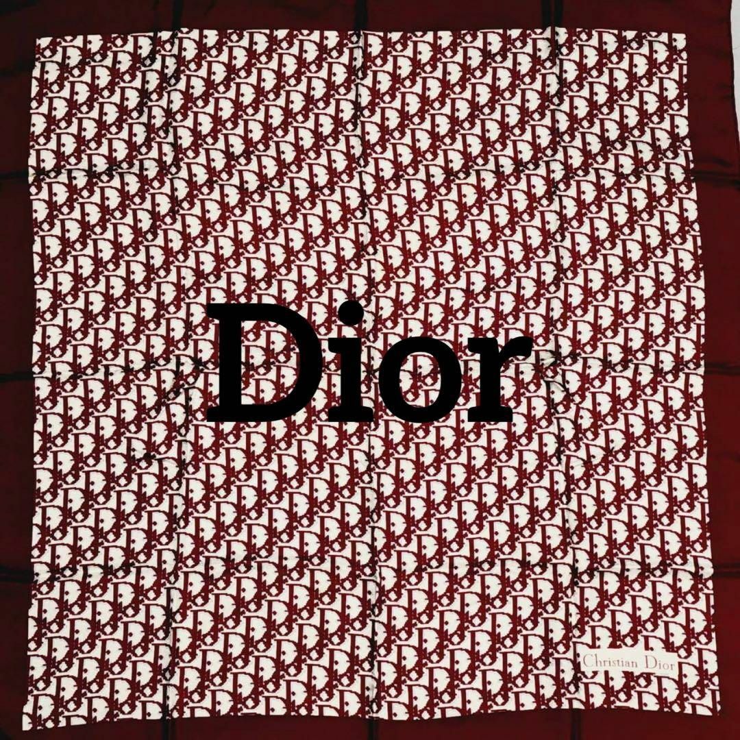 ☆Dior☆ スカーフ トロッター ダークレッド ホワイト-