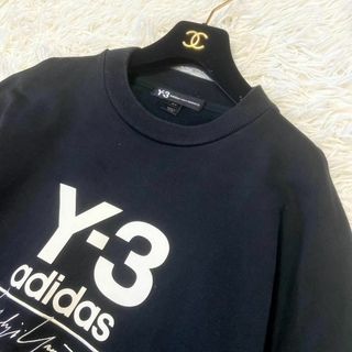 売品　Y-3　ヨウジヤマモト　アディダス　デカロゴ　パーカー　刺繍　19AW 黒