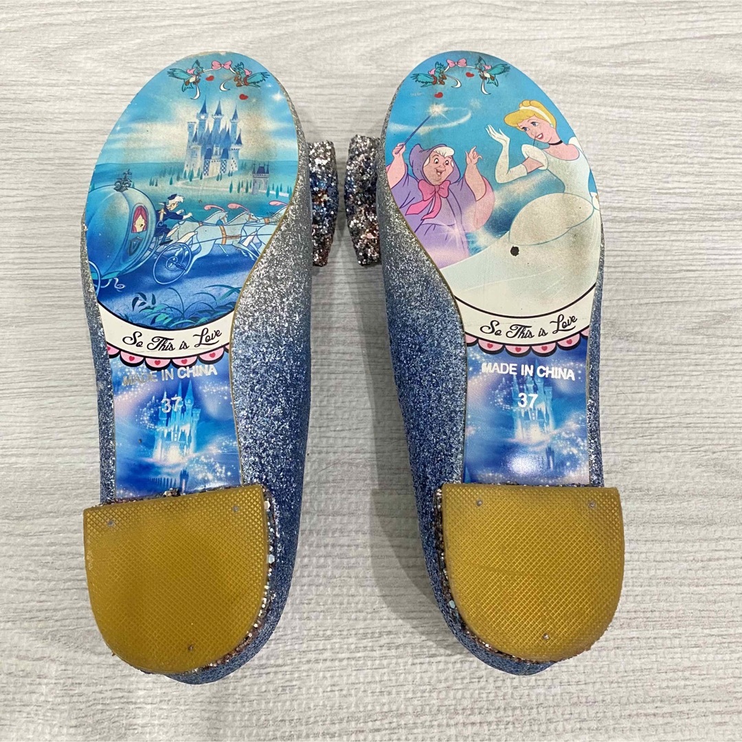 Irregular Choice(イレギュラーチョイス)の美品 イレギュラーチョイス シンデレラ ブルー フラットシューズ 23cm レディースの靴/シューズ(ハイヒール/パンプス)の商品写真