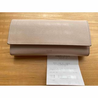 セリーヌ(celine)の【極品】セリーヌ ラージ フラップウォレット / グレインドカーフスキン ヌード(財布)