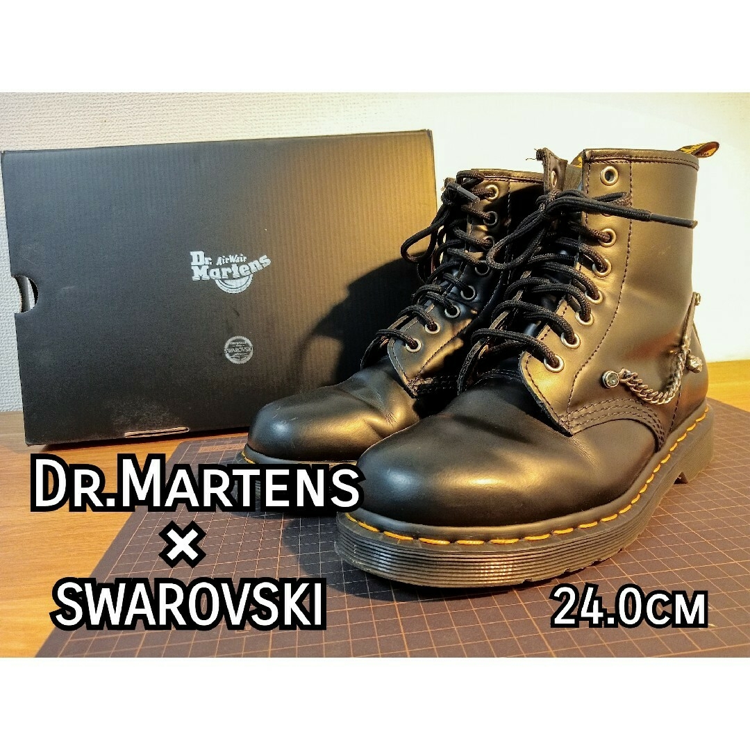 【ドクターマーチン】SWAROVSKIコラボ 1460ブーツ EU38 24cm | フリマアプリ ラクマ
