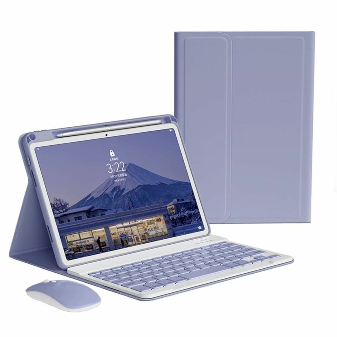 【サイズ:iPad10_色:紫】2022 iPad 第10世代 キーボードケース