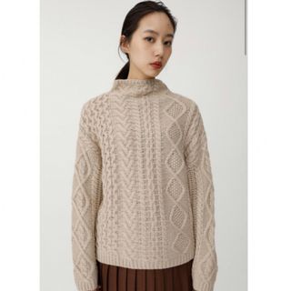 マウジー(moussy)のMOUSSY【BOTTLE NECK CABLE SWEATER】 ニット(ニット/セーター)