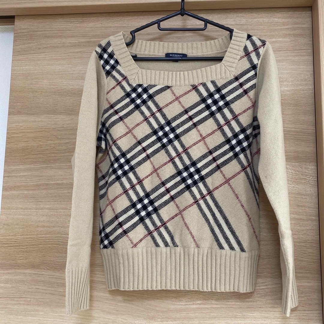 BURBERRY LONDON カシミヤ混 ノバチェック セーター ニット 2-