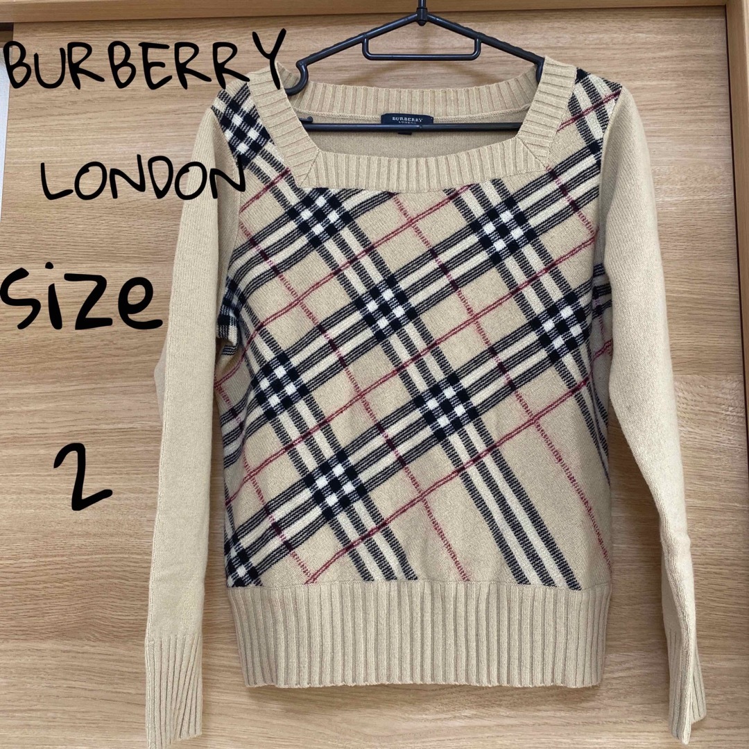 BURBERRY LONDON カシミヤ混　ノバチェック　セーター　ニット　2のサムネイル