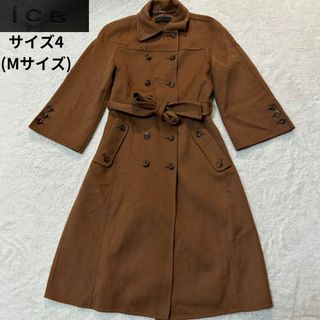 iCB✨極美品 カシミヤ混ウールトレンチコート ブラウン サイズ4(Mサイズ)