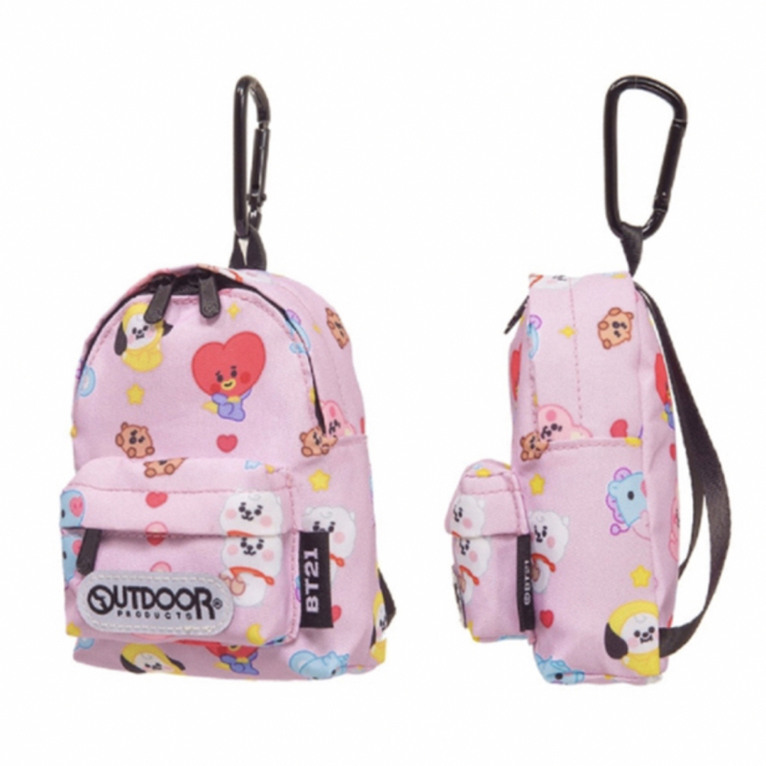 BT21(ビーティーイシビル)のBT21✖️OUTDOOR コラボ商品　ミニリュックポーチ レディースのファッション小物(ポーチ)の商品写真