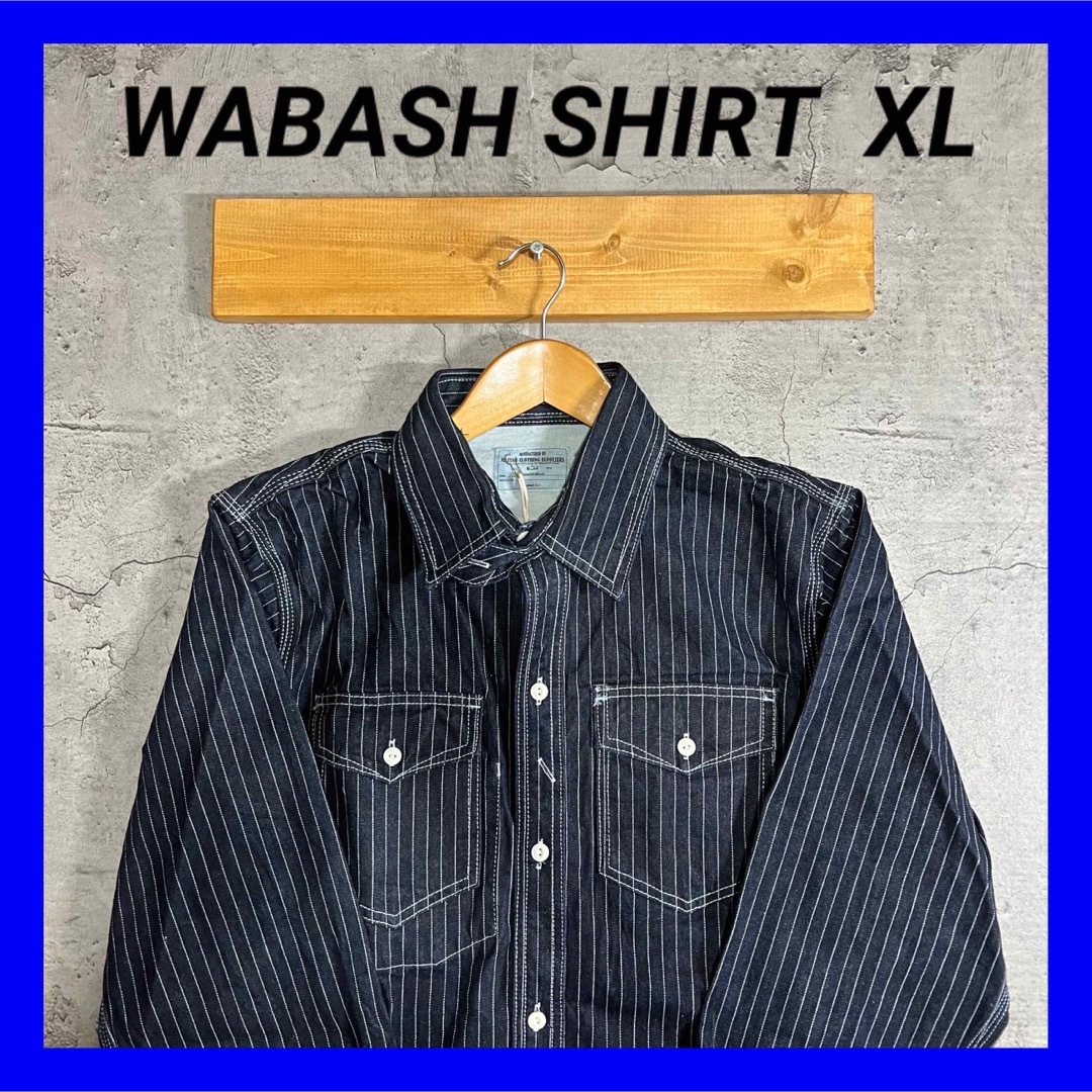 ✅新品✅ ウォバッシュ　シャツ　デニム　アメカジ　XL カバーオール　ジャケット