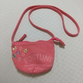 サンカンシオン(3can4on)の【中古品】サンカンシオン 3can4on ピンク 肩かけ ミニ バッグ 女の子(ポシェット)