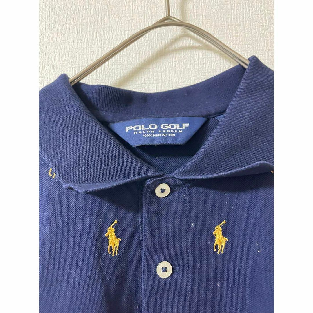 【定番ロゴ総柄】POLO GOLFポロラルフローレン　ロゴ大量！金刺繍ロゴ　XL 5