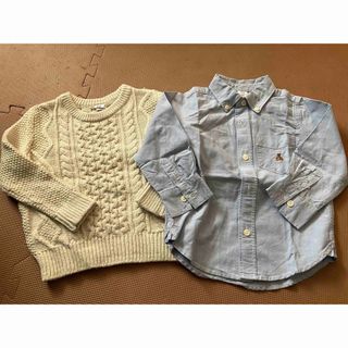 ベビーギャップ(babyGAP)のbabyGAP ニット&ボタンダウンシャツ 95cm(ブラウス)