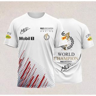 クールなF1チャンピオンTシャツ ホワイト(Tシャツ/カットソー(半袖/袖なし))