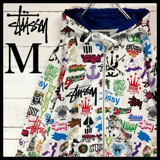 希少　stussy 90年代の総柄パーカー