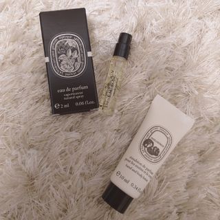 ディプティック(diptyque)のdiptyque試供品　オードパルファン＆ハンド＆ボディローションセット(ハンドクリーム)