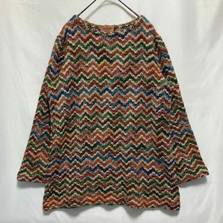 missoni ミッソーニ　グリーン　多色　半袖　セーター　チュニック