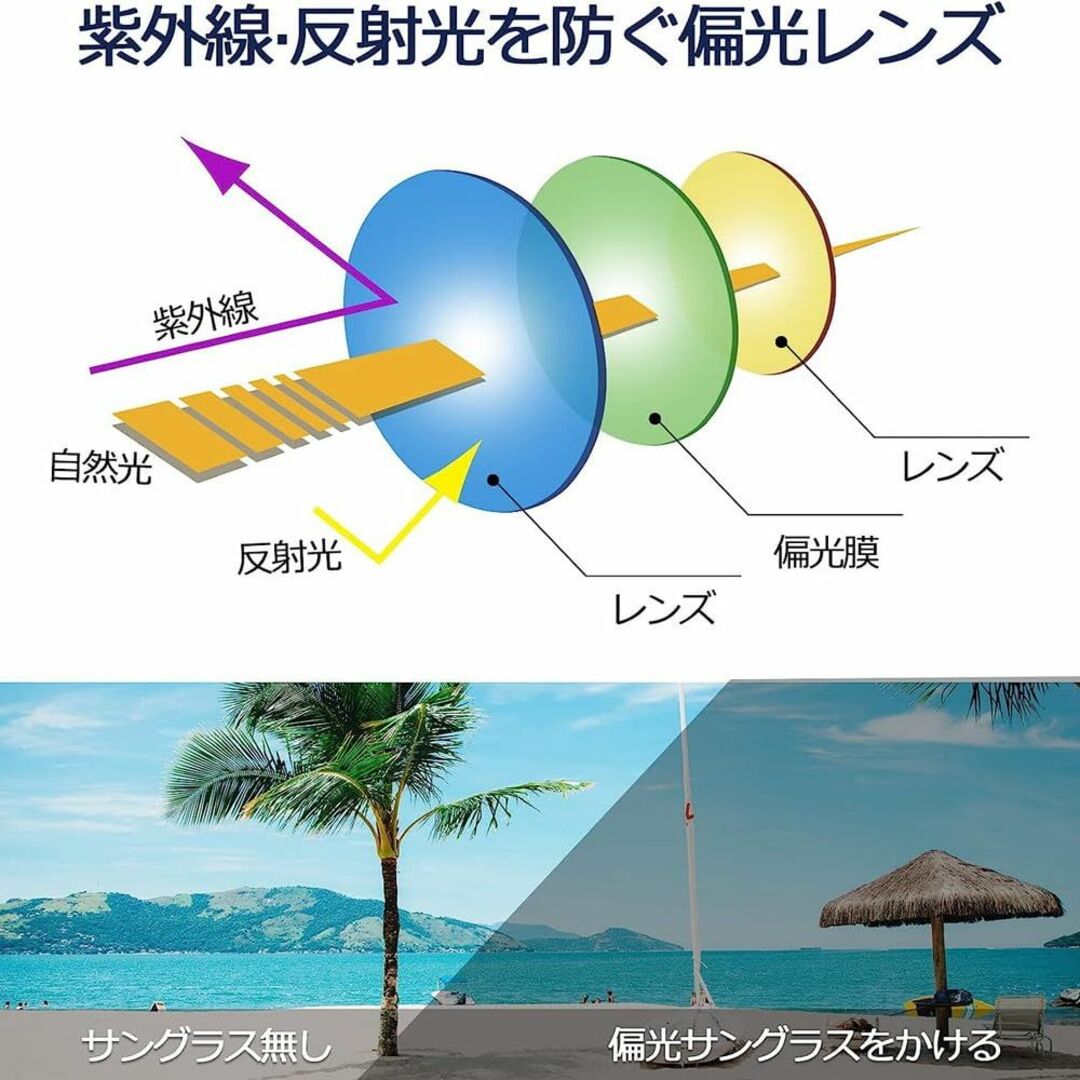 【色: ブラック】[ZGIYIM] サングラス レディース スポーツサングラス 3