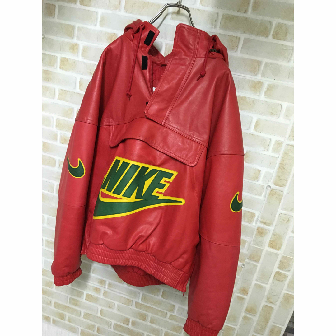 Supreme Nike Leather Hooded Sweatshirt 白