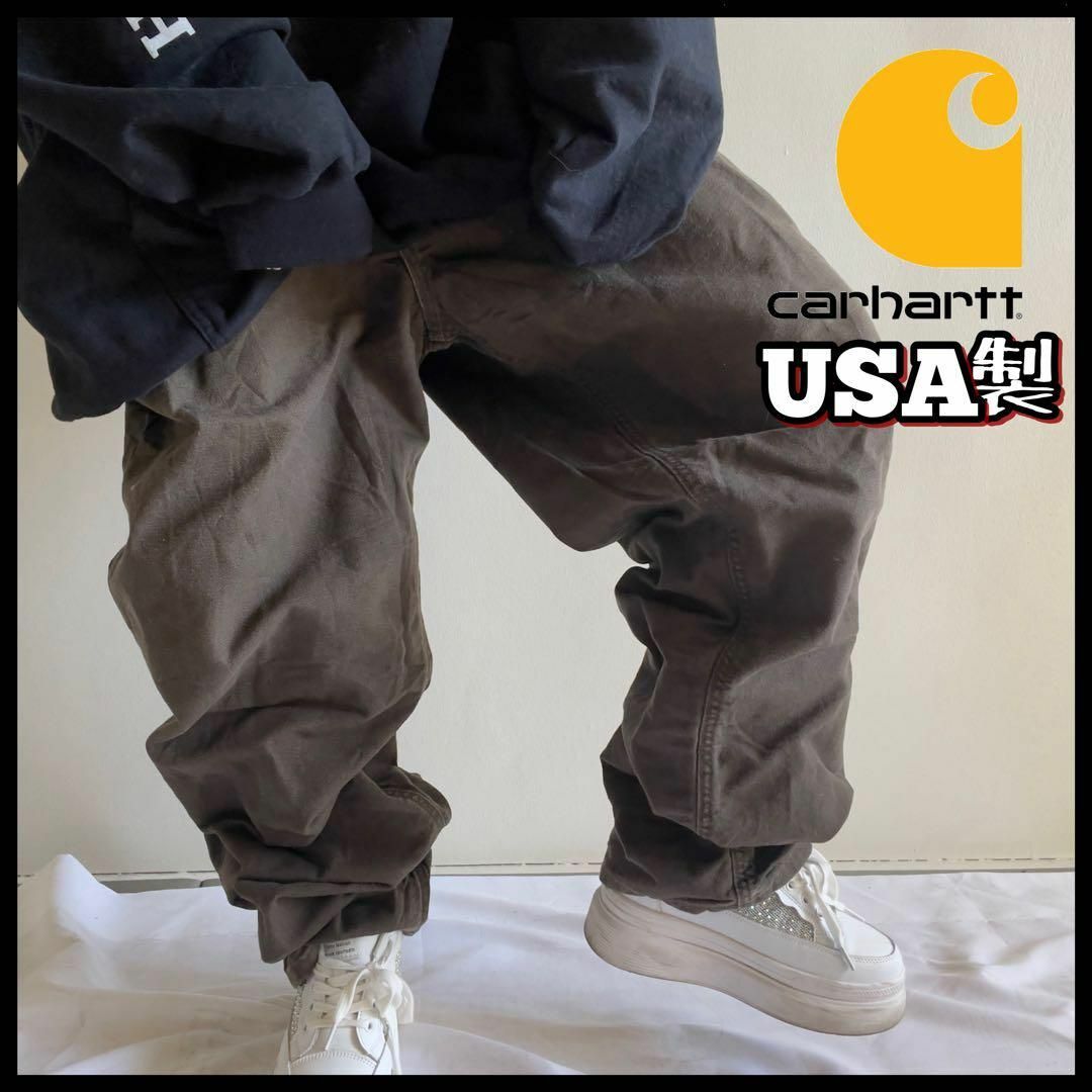 激レア USA製 90s カーハート ワイド パンツ 超ビックサイズ ゆるだぼ