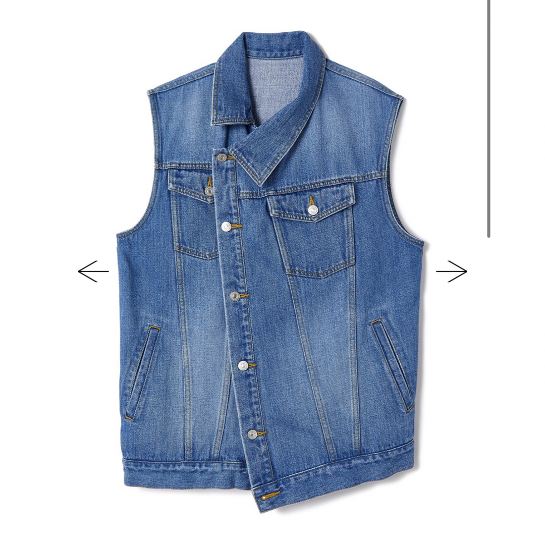 soduk (スドーク) 23SS overlap denim vest-