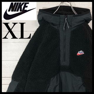 ⬛️未使用品級　希少　極美品　NIKE ボアフリース　ジャケット　フード　ロゴ